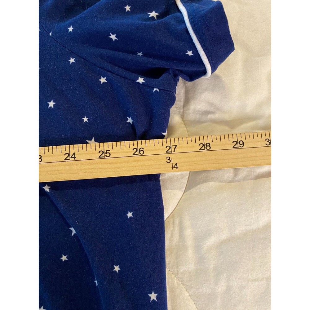 Joyspun Women's Plus Sz 3X Sleepwear Set Navy Blue Star Print Polyester - Picture 11 of 16
